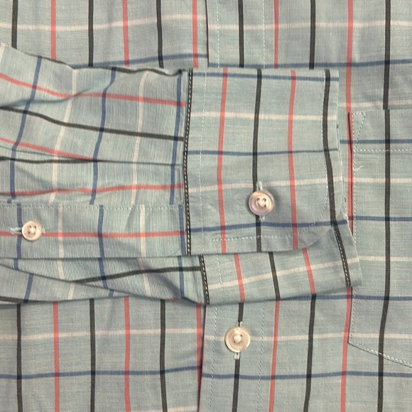 J. Crew Medium Slim Flex Fit Teal Button Down Shirt - Picture 3 of 4